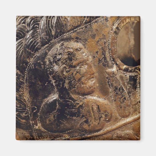 Detail der Gladiatorenmaske Magnet (Vorne)