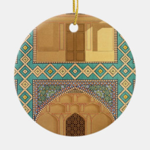 Detail der Hof-Säulengänge im Medrese-i-S Keramikornament