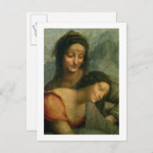Detail der Jungfrau und St. Anne aus der Jungfrau Postkarte (Vorne/Hinten)