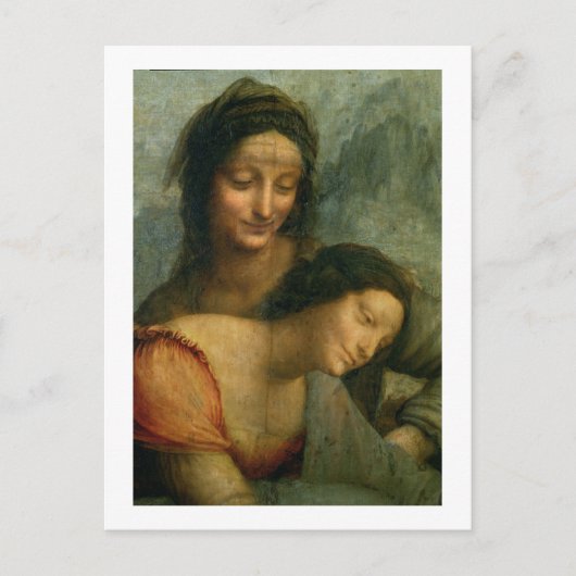 Detail der Jungfrau und St. Anne aus der Jungfrau Postkarte (Vorderseite)