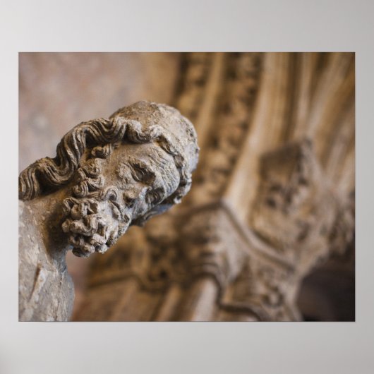 Detail der Kleiderbügel Patriarch Zacarias Statue Poster (Vorne)