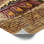 Detail der Kopie einer katalanischen Karte Europas Poster (Ecke)