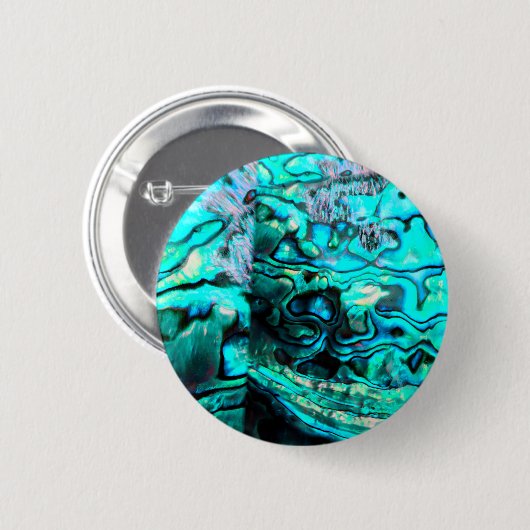 Detail der Muschel: Türkis abalone paua Button (Vorne & Hinten)