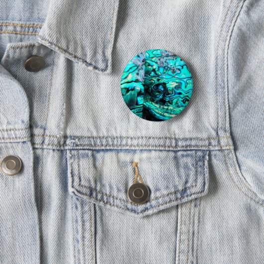 Detail der Muschel: Türkis abalone paua Button (Beispiel)