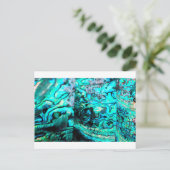 Detail der Muschel: Türkis abalone paua Postkarte (Stehend Vorderseite)