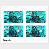 Detail der Muschel: Türkis abalone paua Rechteckiger Aufkleber (Blatt)