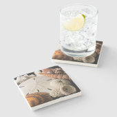 Detail der Muscheln aus aller Welt Steinuntersetzer (Seitenansicht)