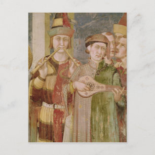 Detail der Musiker aus dem Leben des Hl. Postkarte