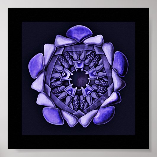 Detail der Ophidiodermie im Lila Poster (Vorne)