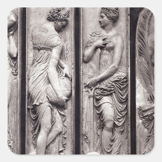 Detail der Reliefs Quadratischer Aufkleber (Vorderseite)