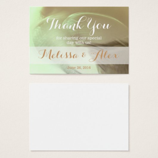 Detail der romantischen Blume - Danke (Vorne & Hinten)