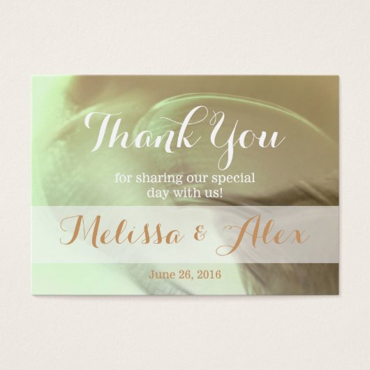 Detail der romantischen Blume - Danke (Vorderseite)