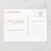 Detail der romantischen Blume - Save the Date Ankündigungspostkarte (Rückseite)