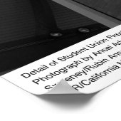 Detail der Student Gewerkschaft Fireplace, UCR, 19 Poster (Ecke)