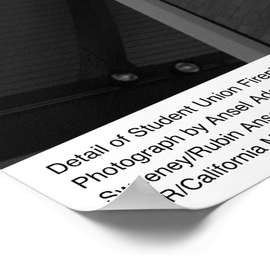 Detail der Student Gewerkschaft Fireplace, UCR, 19 Poster (Ecke)