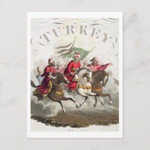 Detail der Titelseite, aus "Kostüme der Variou Postkarte