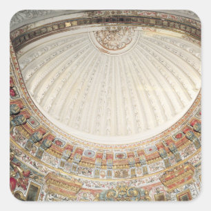 Detail der Wölbung von der Kapelle Quadratischer Aufkleber
