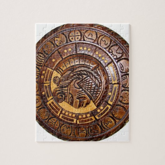 Detail des alten Mayakalenders Puzzle (Vertikal)