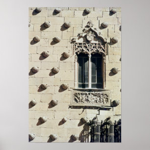Detail des Äußeren der Casa de la Conchas Poster