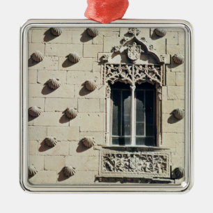 Detail des Äußeren der Casa de la Conchas Silbernes Ornament