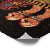 Detail des Bestattungstuchs, Stamm der Paracas Poster (Ecke)