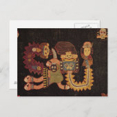 Detail des Bestattungstuchs, Stamm der Paracas Postkarte (Vorne/Hinten)