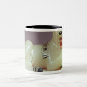 Detail des Deckels eines Unguentglases mit einer Zweifarbige Tasse (Mittel)