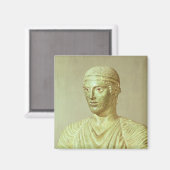 Detail des Delphi Charioteer, c.470 v. Chr. Magnet (Vorderseite/Rückseite)