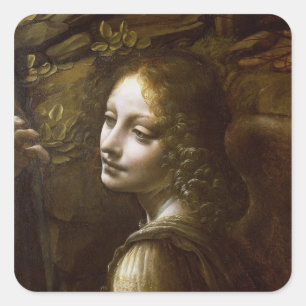 Detail des Engels, von der Jungfrau von Quadratischer Aufkleber