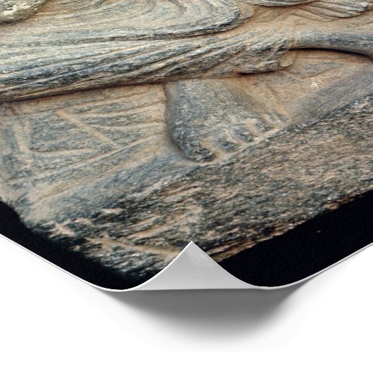 Detail des Fries mit Relief, das einen Sitzplatz d Poster (Ecke)