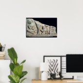 Detail des Fries mit Relief, das einen Sitzplatz d Poster (Heimbüro)