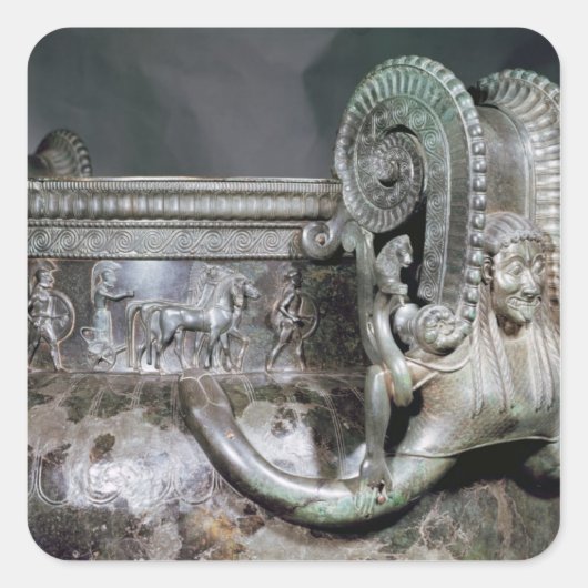 Detail des Gorgonien-Handles aus einem Krater Quadratischer Aufkleber (Vorderseite)