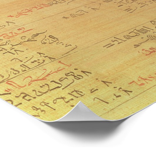 Detail des mathematischen Papyrus Rhind Poster (Ecke)