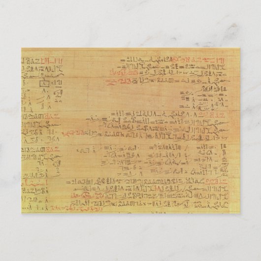 Detail des mathematischen Papyrus Rhind Postkarte (Vorderseite)
