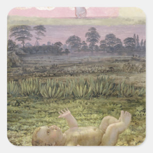 Detail des Morgens, c.1808-09 Quadratischer Aufkleber