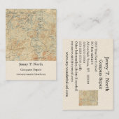 Detail des Oberen Saranac Sees aus der alten topog Visitenkarte (Vorne/Hinten)