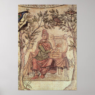 Detail des Orpheus, das die Tiere bezaubert Poster
