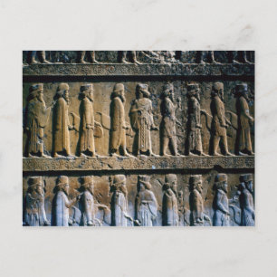 Detail des Relieffries auf der Treppe Postkarte