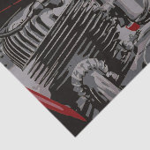 Detail des roten Motorrades Seidenpapier (Ausschnitt)