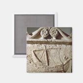 Detail des Schiffs Sarcophagus, aus Sidon Magnet (Vorderseite/Rückseite)