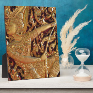 Detail des thailändisch-buddhistischen Tempels Fotoplatte