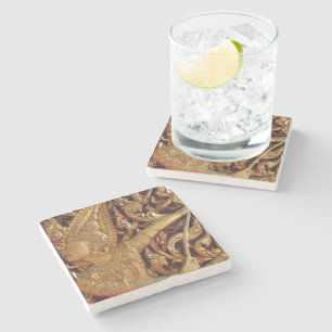 Detail des thailändisch-buddhistischen Tempels Steinuntersetzer