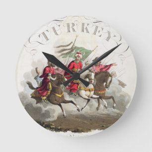 Detail des Titelblattes, 'von den Kostümen des Runde Wanduhr