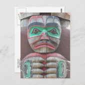 Detail des Totem-Pols Postkarte (Vorne/Hinten)