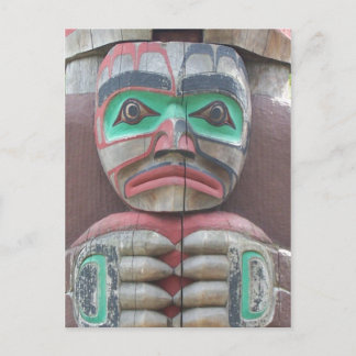 Detail des Totem-Pols Postkarte