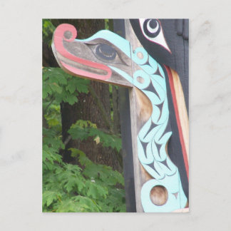 Detail des Totem-Pols Postkarte
