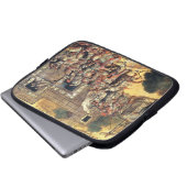 Detail des Versuchs, das Querfacin Laptopschutzhülle (Vorne Knopf)