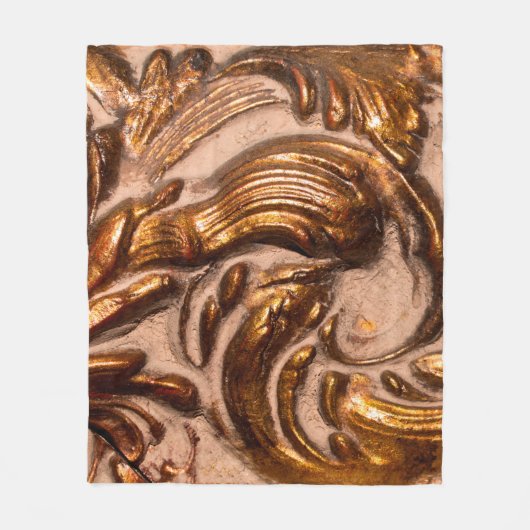 Detail des Zierbildes, Bronzefarben. Fleecedecke (Vorderseite)