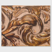 Detail des Zierbildes, Bronzefarben.  Geschenkpapier (Flach)