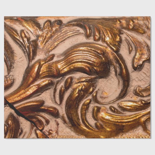Detail des Zierbildes, Bronzefarben.  Geschenkpapier (Flach)
